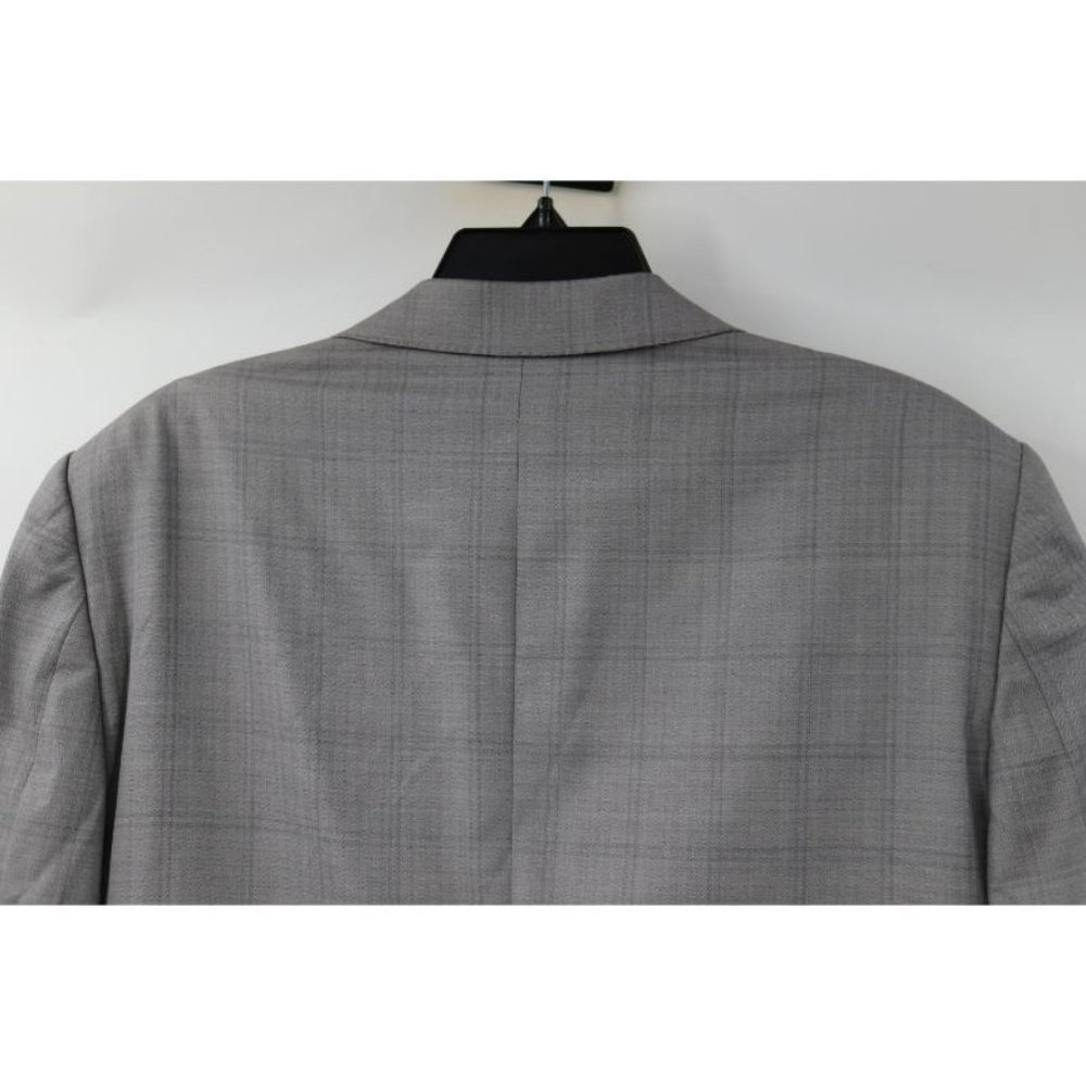 Ermenegildo Zegna sport coat men's 42R Trofeo 600 Manhattan wool silk gray plaid - Picture 6 of 16